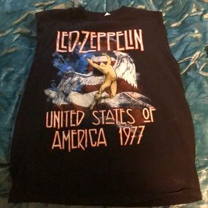 Led Zeppelin USA 1977 vintage no sleeve tee